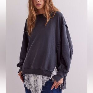 Free People We the Free Camden Sweatshirt | Black | Medium